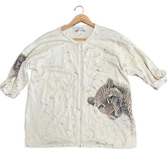 Pretty Things x Vintage Leopard Wildcat Full Zip Sweater - Picture 2 of 9